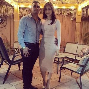 Pink Bebe asymmetrical neck midi dress